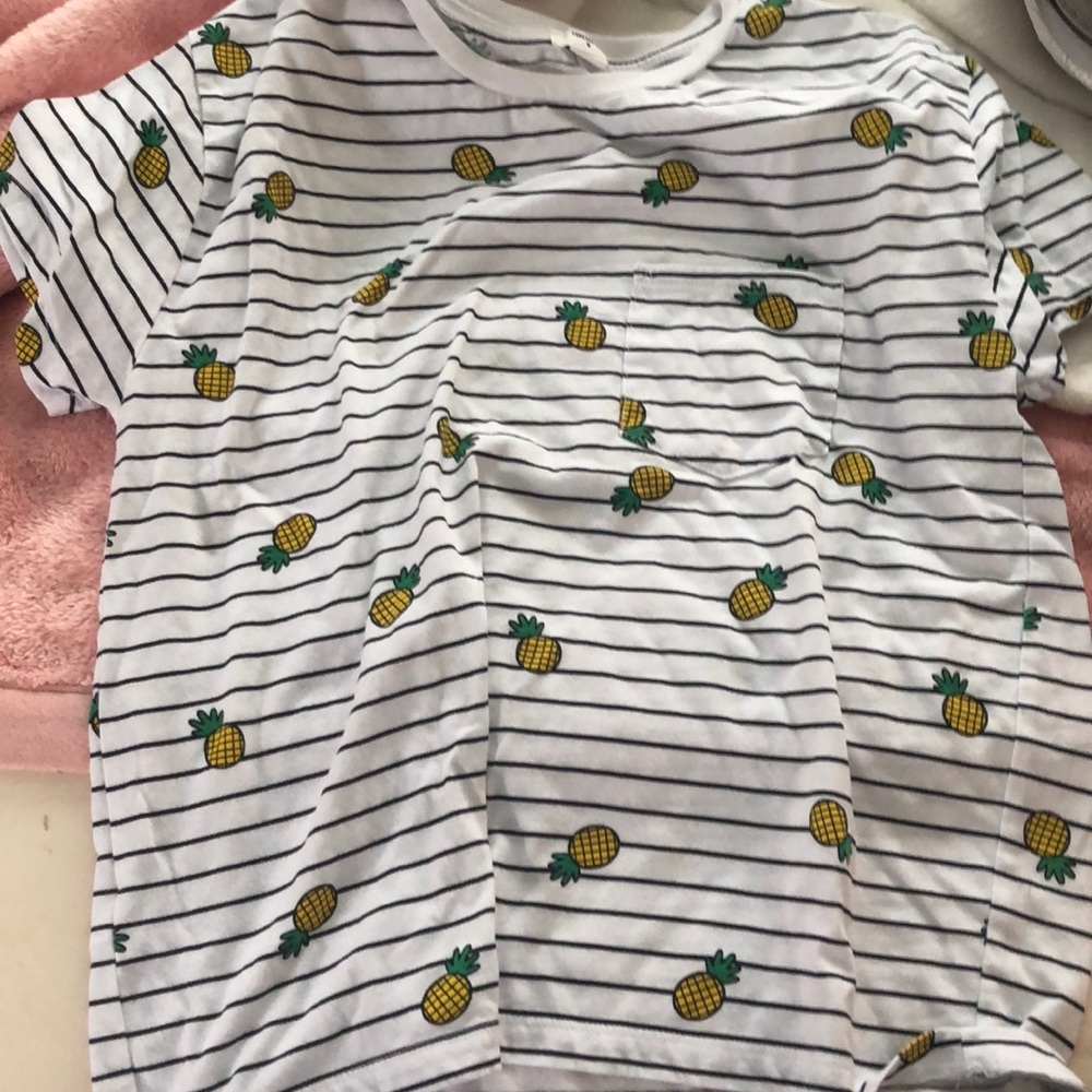 forever 21 pineapple pocket shirt